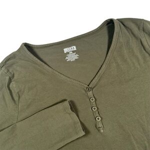 Duluth Trading Co. Olive Green Long Sleeves Henley T-shirt Women’s Size XXL